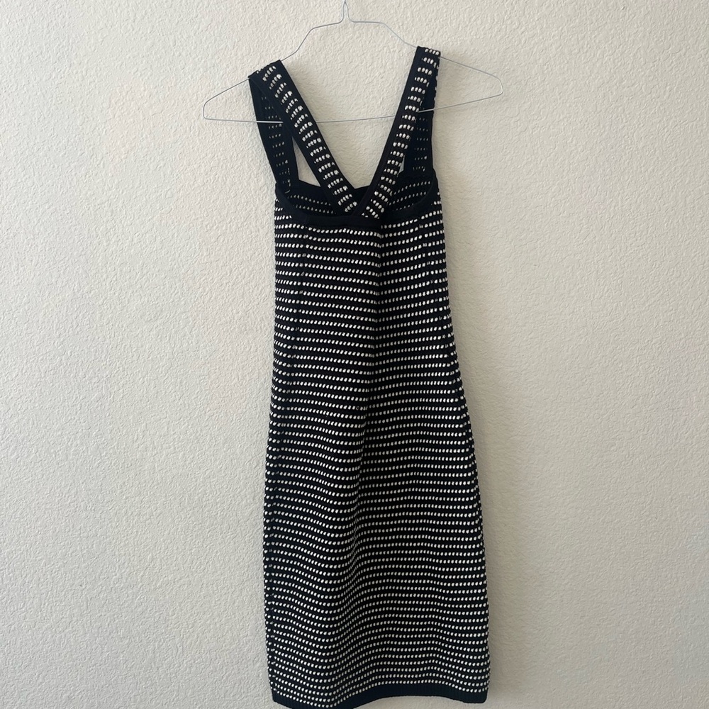 Ann Taylor Criss Cross Knit Dress Stripe Petite‎ XS - Picture 5 of 6